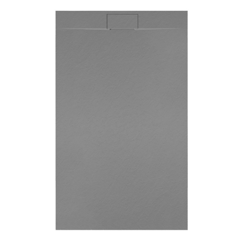 BRODZIK PRYSZNICOWY KAMIENNY PROSTOKĄTNY SLIM MIKO SZARY 110x90 CM